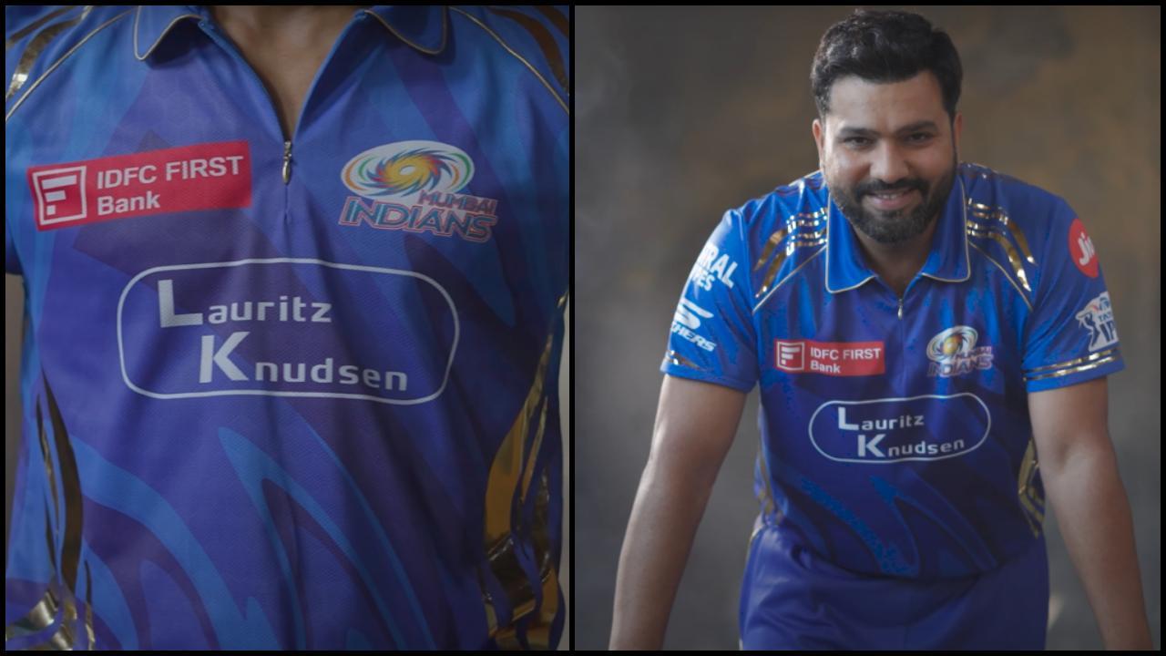 મુંબઈ ઇન્ડિયન્સની જર્સી અને રોહિત શર્મા