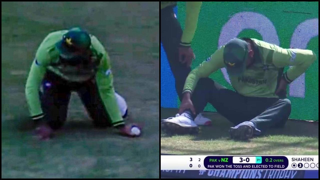 પાકિસ્તાનનો સ્ટાર ખેલાડી ફિલ્ડિંગ દરમિયાન થયો ઘાયલ (તસવીર: સોશિયલ મીડિયા)