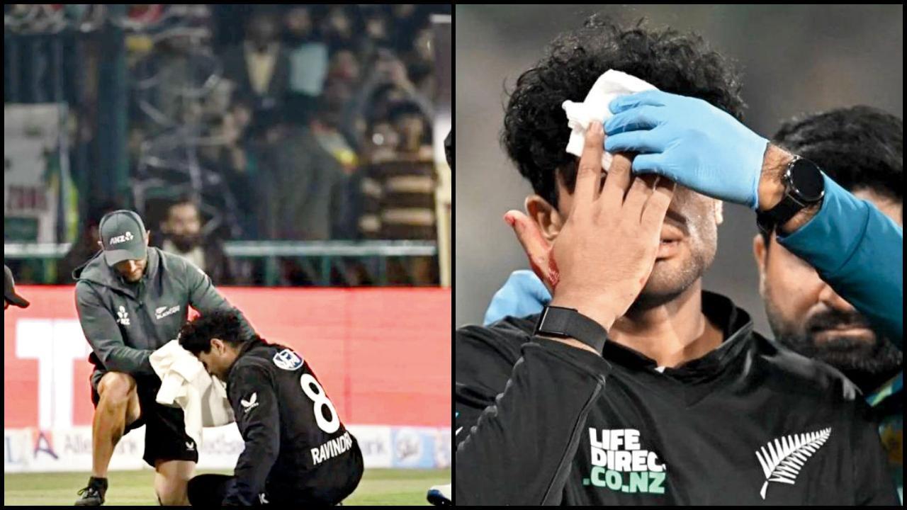 કૅચ પકડવાના ચક્કરમાં ઘાયલ થયો રાચિન રવીન્દ્ર.