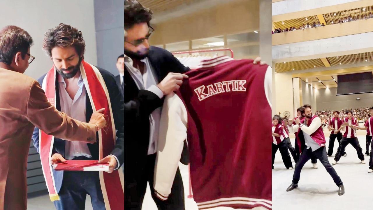 ડી. વાય. પાટીલ યુનિવર્સિટીના દીક્ષાંત સમારોહમાં કાર્તિકને તેના નામનું જૅકેટ આપવામાં આવ્યું હતું, જે પહેરીને તેણે ડાન્સ કર્યો હતો અને ડિગ્રી સ્વીકારી હતી.