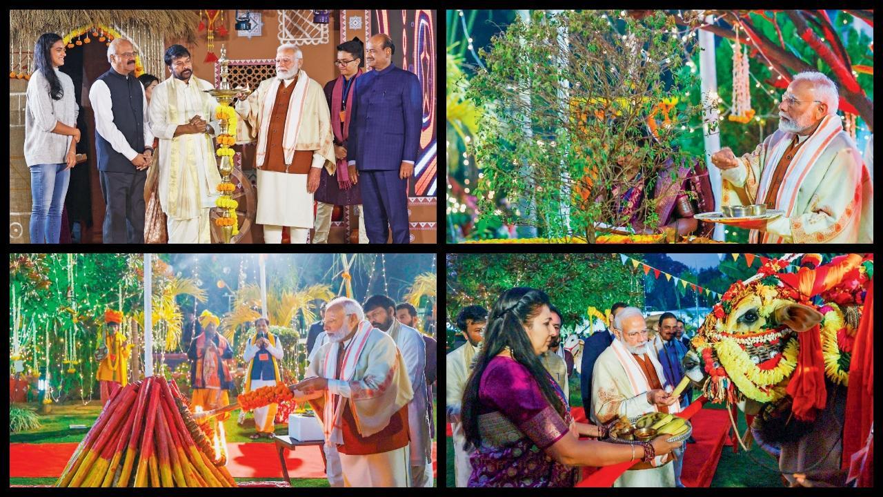 વડા પ્રધાન નરેન્દ્ર મોદીએ ધામધૂમથી મનાવી ભોગી પોંગલ