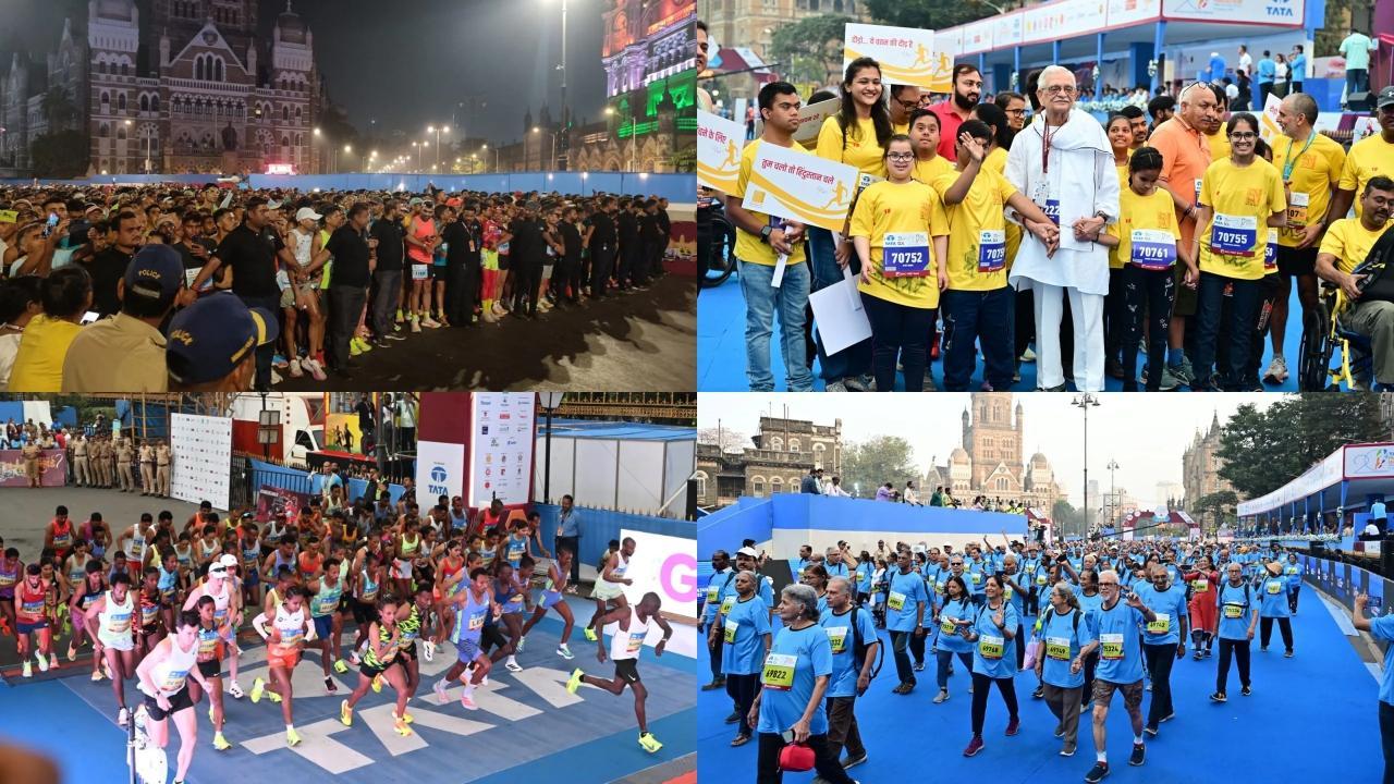 TATA Mumbai Marathon 2025: મુંબઈકર્સ મોટી સંખ્યામાં ઉમટ્યાં, જુઓ ઝલક