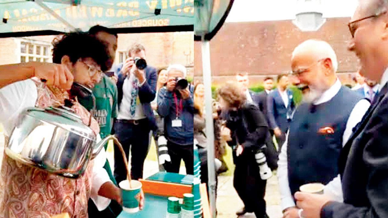યુનાઇટેડ કિંગડમ (UK)માં વડા પ્રધાન નરેન્દ્ર મોદીને ચા પીરસનાર અખિલ પટેલ