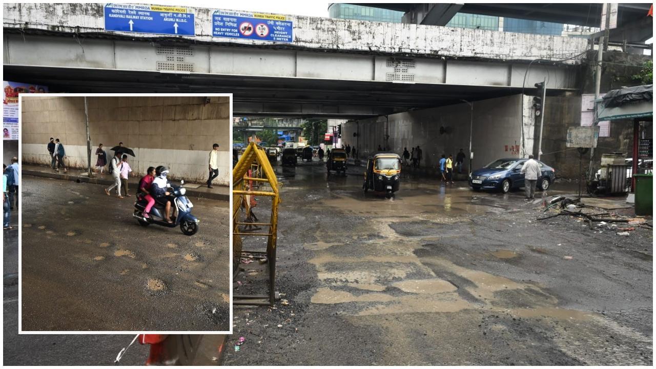 PHOTOS: ખાડા....ખાડા....ખાડા! આકુર્લી સબવે ખાતે વાહનચાલકોને હેરાનગતિ