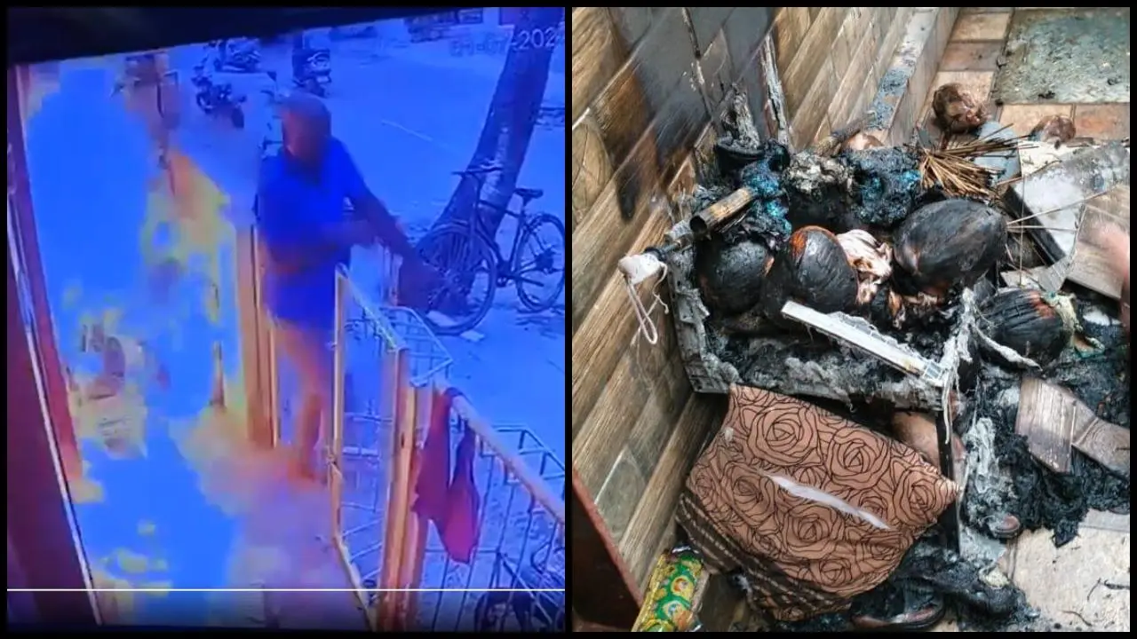 પૈસા ન આપતા ઘરને આગ લગાવી દીધી (તસ્વીરો: X)