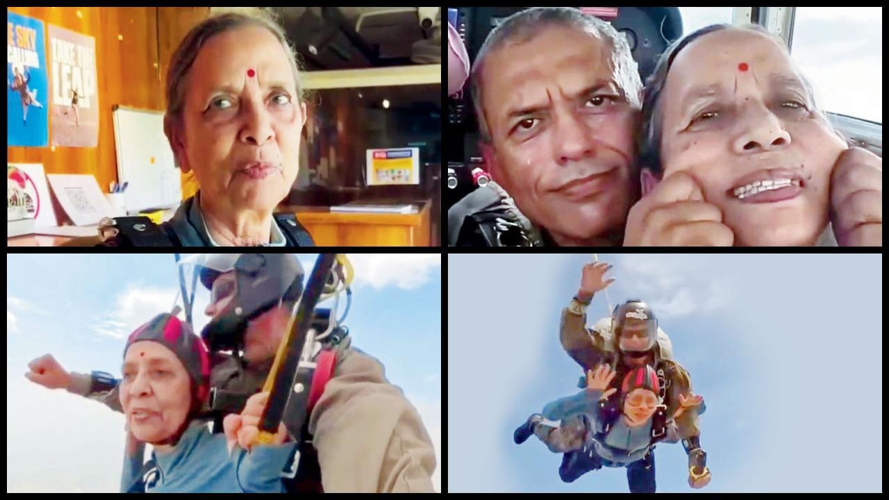 દીકરા સાથે ૮૦ વર્ષે ભારતમાં સ્કાયડાઇવિંગ કરનારાં સૌથી બુઝુર્ગ મહિલા બન્યાં ડાૅ