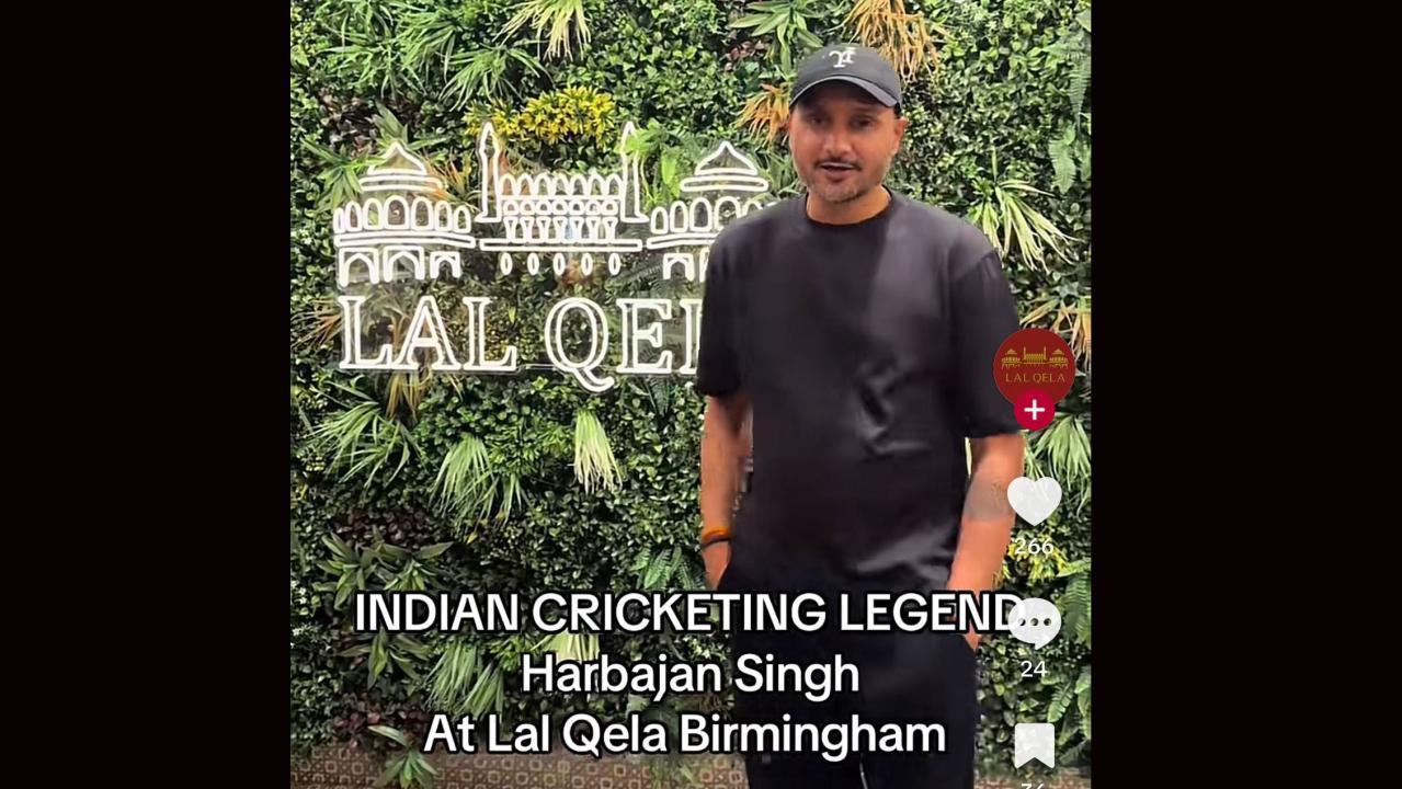 હરભજન સિંહ હૉટેલમાં ગયો હોવાના વીડિયોમાંથી સ્ક્રીન શૉટ (તસવીર: X)  