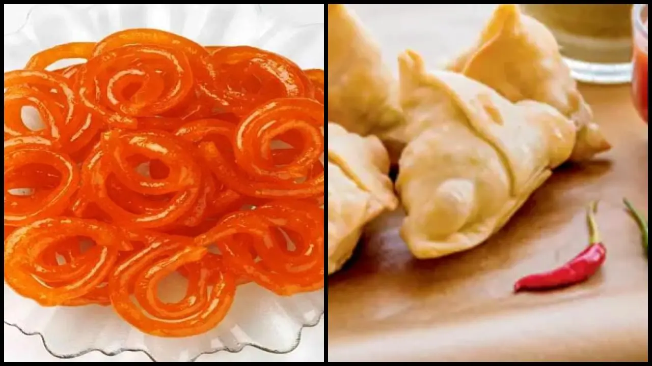 જલેબી અને સમોસા (તસવીરો: મિડ-ડે)