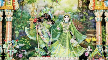 ક્રિષ્નાા ઘાટીમાં આવેલું રાધા-કૃષ્ણનું મંદિર. 