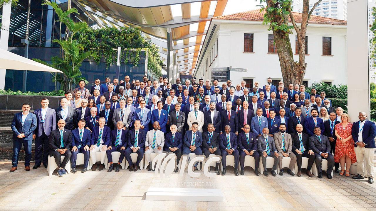સિંગાપોરમાં ઇન્ટરનૅશનલ ક્રિકેટ કાઉન્સિલ (ICC)ના વાર્ષિક સંમેલનમાં ૧૦૦થી વધુ સભ્ય દેશના ક્રિકેટ બોર્ડના પ્રતિનિધિઓએ હાજરી આપી