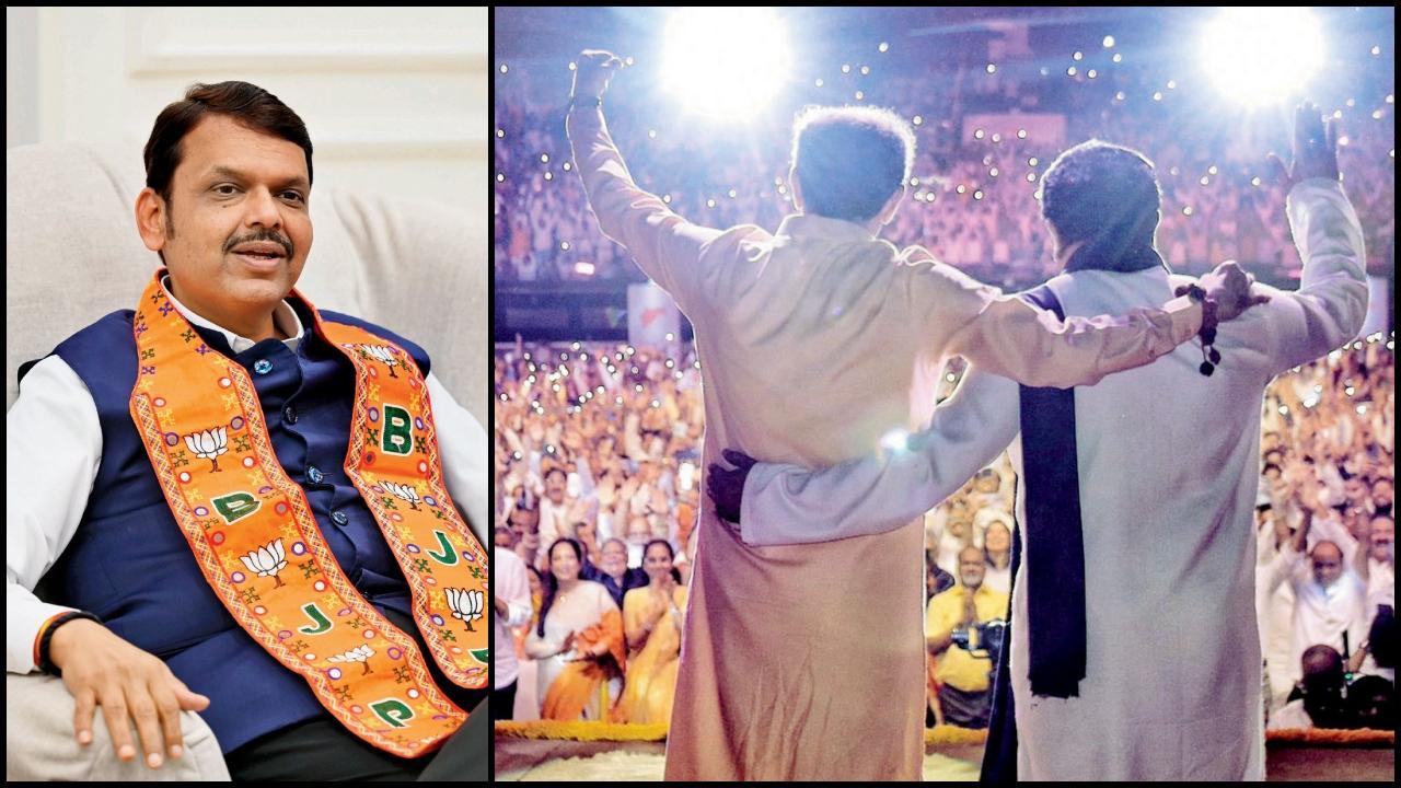 દેવેન્દ્ર ફડણવીસ, રાજ ઠાકરે, ઉદ્ધવ ઠાકરે 