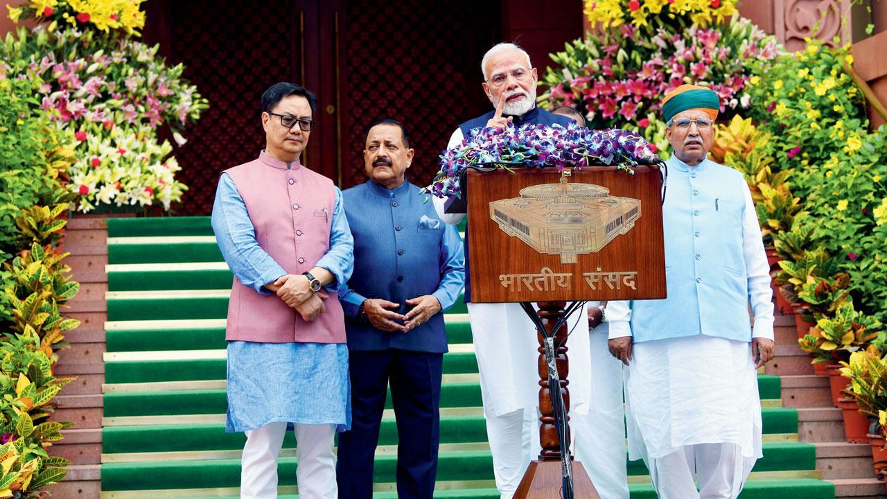 ચોમાસુ સત્રની શરૂઆત પહેલાં નરેન્દ્ર મોદીનું મીડિયાને સંબોધન