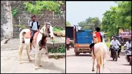 સ્કૂલમાં જવા માટે ઘોડાનો ઉપયોગ કરે છે સોલાપુરનો આ સ્ટુડન્ટ