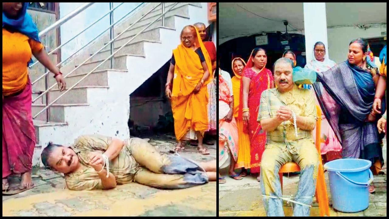 ભૂતપૂર્વ અધ્યક્ષ અને ભારતીય જનતા પાર્ટી (BJP)ના નેતા ગુડ્ડુ ખાનના ઘરે જઈ પહોંચી હતી અને તેમને ખુરસી પર બેસાડીને તેમના હાથ-પગ બાંધી દીધા હતા