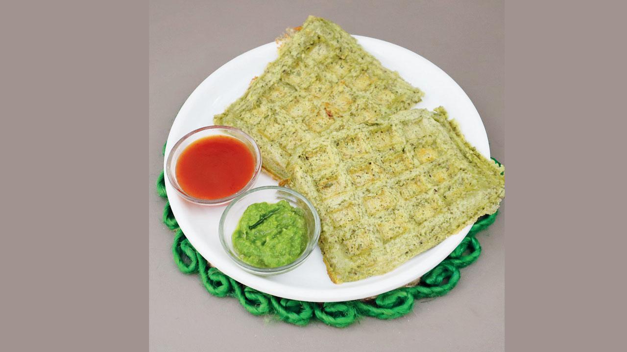 મગદાળનાં પ્રોટીનયુક્ત વૉફલ્સ