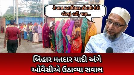 બિહારમાં મતદાર યાદીના પુનરાવર્તન અંગે ઓવૈસીએ શંકા વ્યક્ત કરી