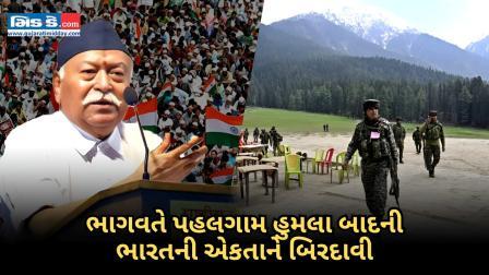 RSS ચીફ મોહન ભાગવતે પહલગામ હુમલા બાદની ભારતની એકતાનાં કર્યા વખાણ