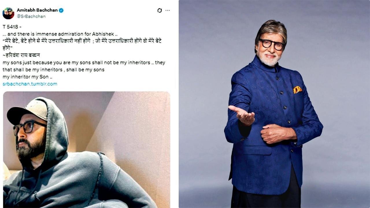 અમિતાભે પછી દીકરા અભિષેક માટે લખ્યું, ‘તેણે ફિલ્મોમાં મુશ્કેલ ભૂમિકાઓ ભજવી. તેણે અભિનય કરવાની હિંમત બતાવી અને ઓળખ બનાવી.