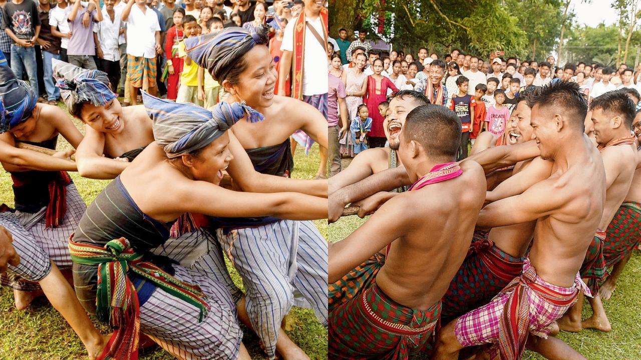 રાભા આદિવાસી જાતિના લોકો હાલમાં બૈખો ફેસ્ટિવલ ઊજવી રહ્યા છે