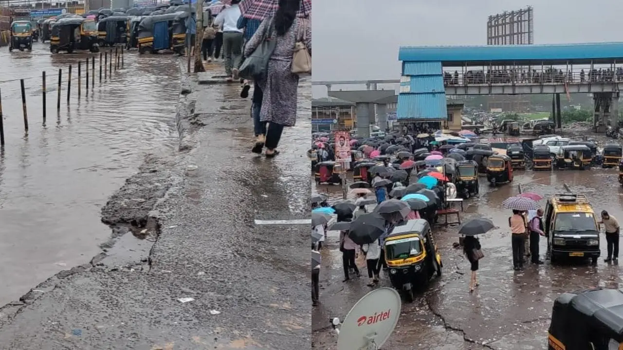 બાંદ્રાના હાલ છે બેહાલઃ ઇસ્ટમાં સ્ટેશનની બહાર પૂર જેવી સ્થિતિ, લોકો પરેશાન