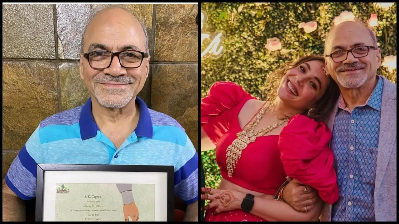 માનવી ગાગરૂ અને તેના પિતા એસ.કે. ગાગરૂ
