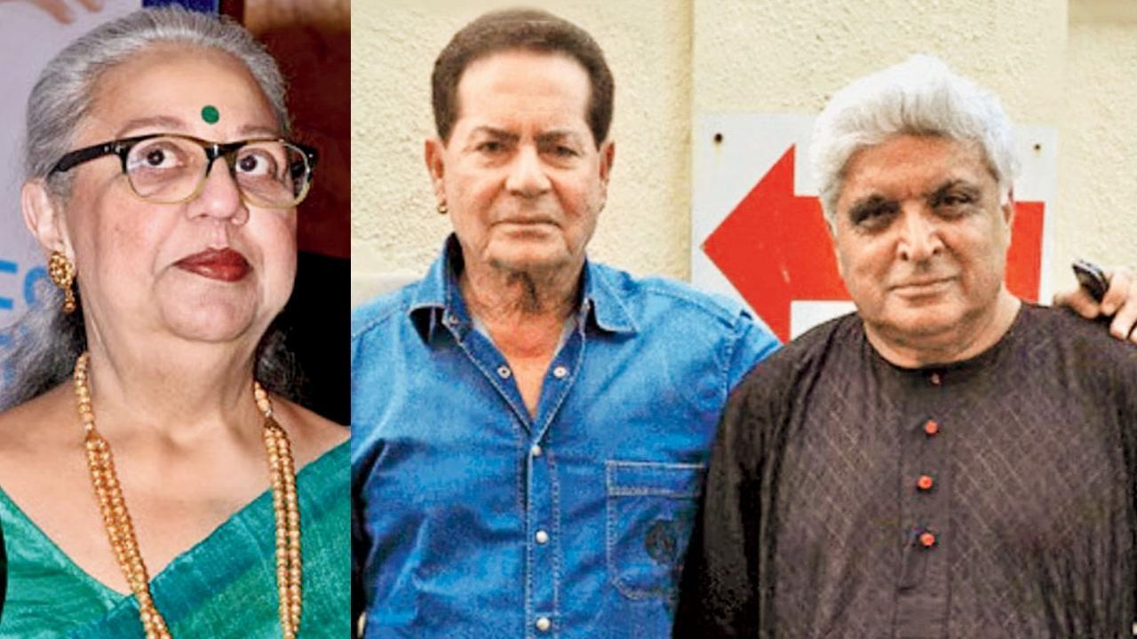 હની ઈરાની (ડાબે), સલીમ ખાન અને જાવેદ અખ્તર (જમણે)