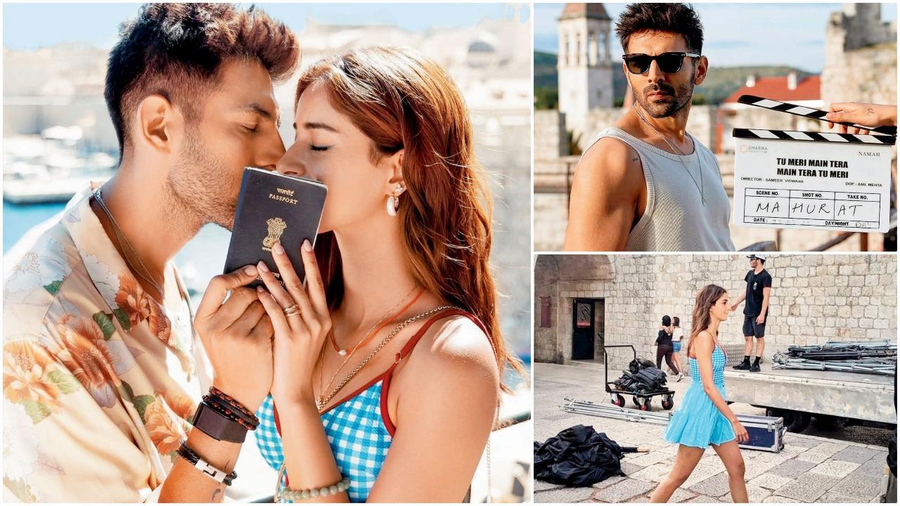 ગઈ કાલે કાર્તિકે શૅર કરેલો ફોટો, ક્રોએશિયામાં કાર્તિક અને અનન્યા.