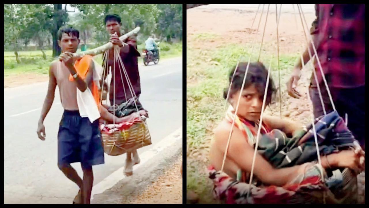 ગામમાં રોડ ન હોવાથી ગર્ભવતી મહિલાને કાવડમાં લઈ જવી પડી