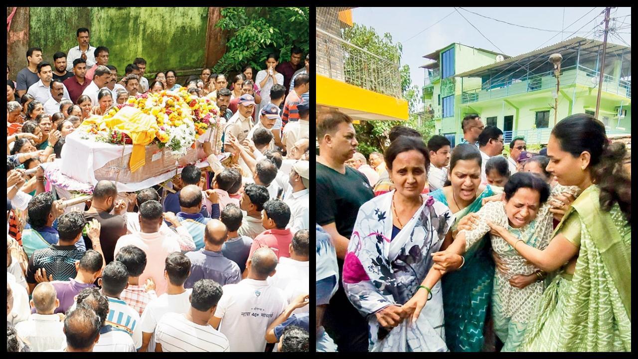 અકસ્માતમાં જીવ ગુમાવનાર ક્રૂ-મેમ્બર મૈથિલી પાટીલનો મૃતદેહ મંગળવારે રાયગડમાં આવેલા ન્હાવા ગામ પહોંચ્યો