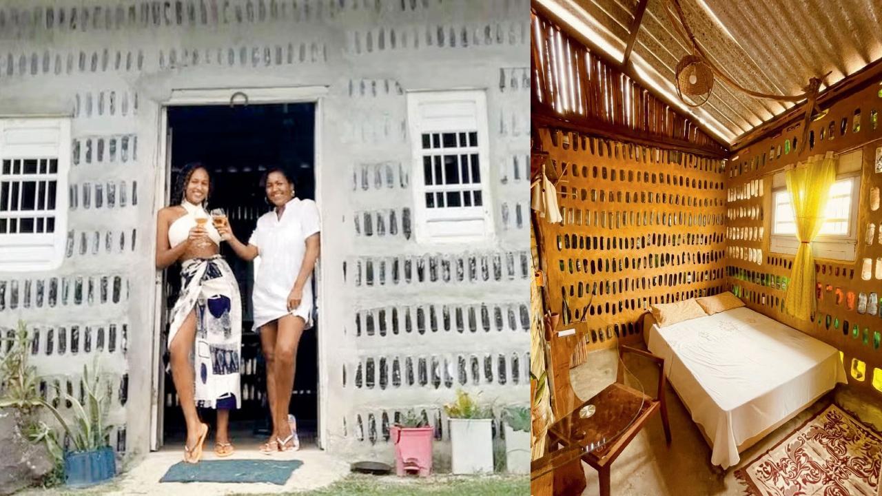 જૂની કાચની બૉટલો, ટૂથપેસ્ટની ટ્યુબ્સ વગેરેનો ઉપયોગ કરીને ૭ રૂમવાળું ઘર બનાવી દીધું