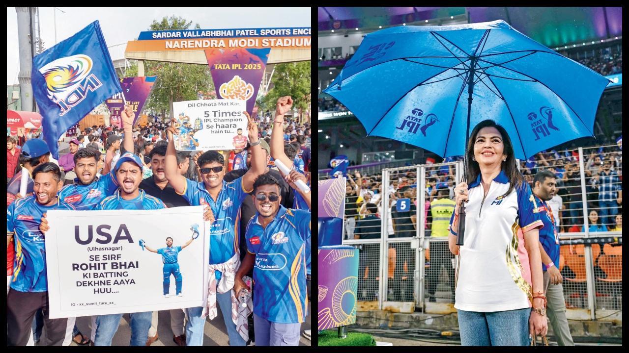 ક્વૉલિફાયર-ટૂ માટે ફેન્સ ઉત્સાહમાં, મુંબઈ ઇન્ડિયન્સનાં ઓનર નીતા અંબાણી છત્રી સાથે જોવા મળ્યાં