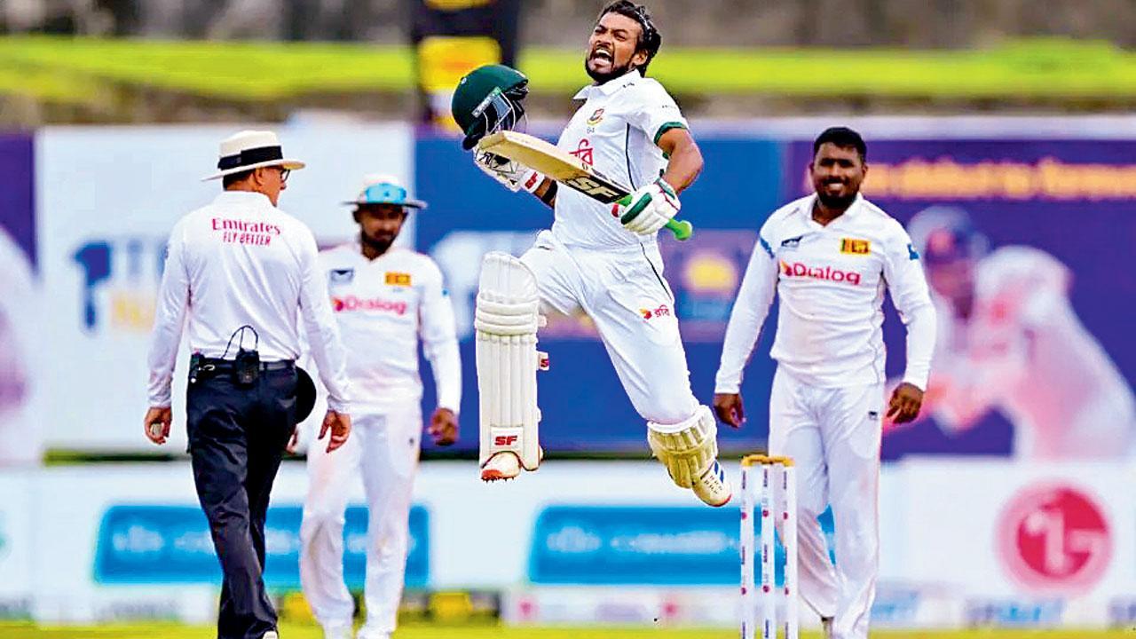 બન્ને ઇનિંગ્સમાં સેન્ચુરી ફટકારીને પ્લેયર ઑફ ધ મૅચ બન્યો નઝમુલ હુસેન શાન્તો