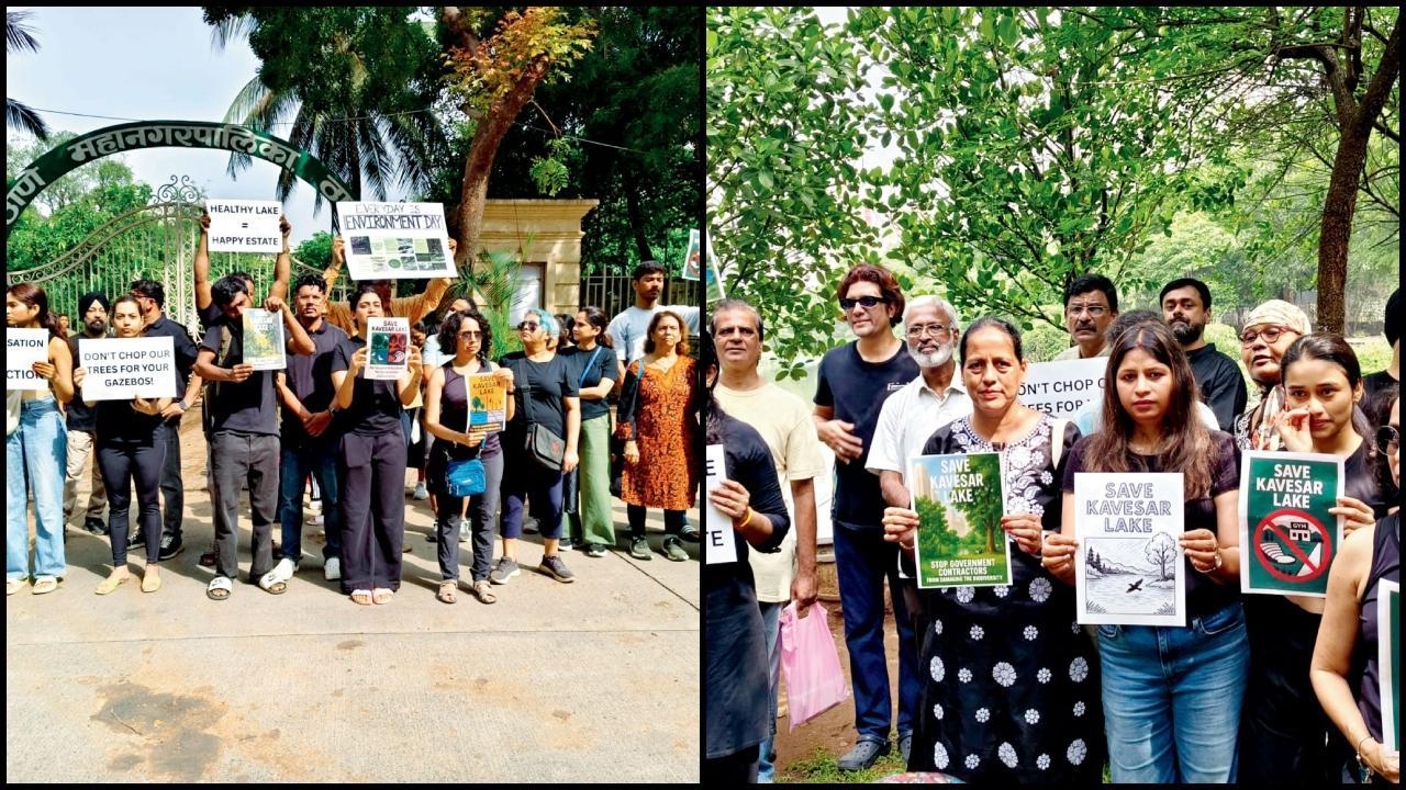 હીરાનંદાનીમાં સ્થાનિક લોકોએ TMCના તળાવના સૌંદર્યકરણનો વિરોધ કર્યો હતો.