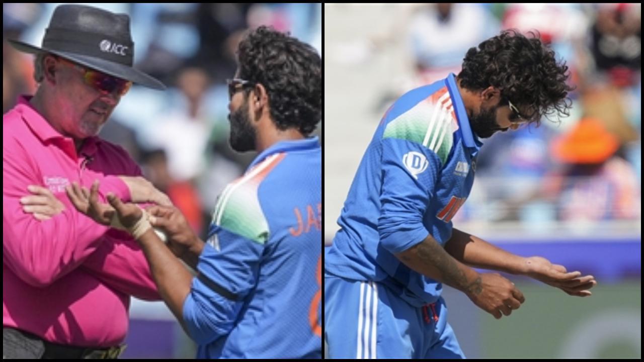 રવિન્દ્ર જાડેજાને ફિલ્ડિંગ દરમિયાન હાથ પર ઈજા થઈ હતી (તસવીર: પીટીઆઇ) 