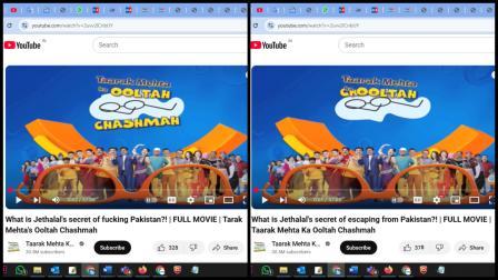 પહેલાનું ટાઇટલ અને બદલેલા ટાઇટલનું સ્ક્રીન શૉટ