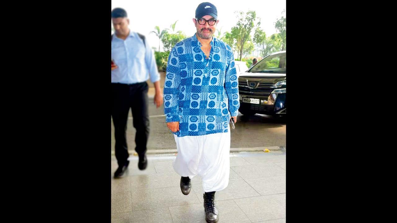 આમિર ખાનનું ઍરપોર્ટ લુક