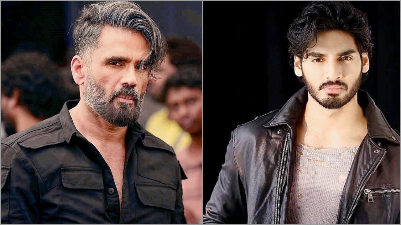 સુનીલ શેટ્ટી અને દીકરો અહાન