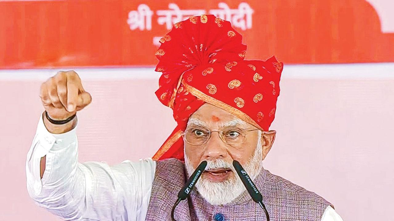 ગઈ કાલે બિકાનેરમાં જાહેર સભાને સંબોધન કરતા નરેન્દ્ર મોદી.