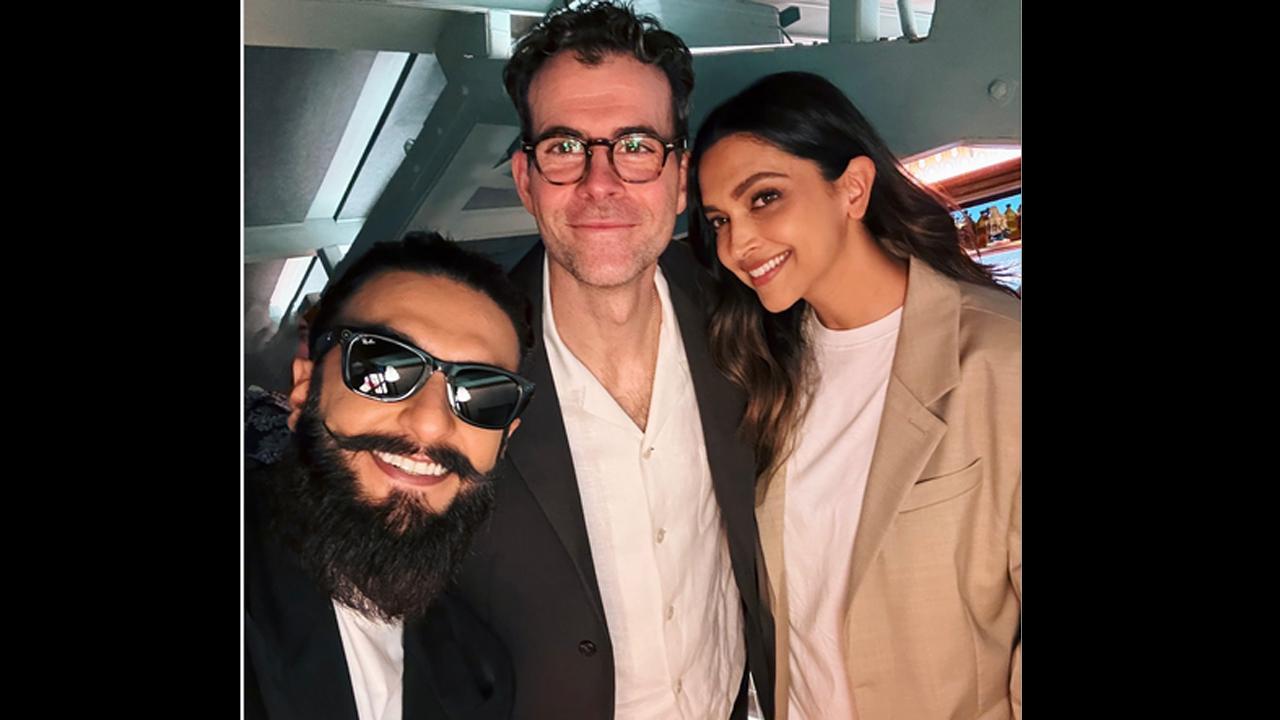 રણવીર સિંહ અને દિપીકા સાથે એડમ મોસેરીએ આ તસવીર શૅર કરી (સૌજન્ય: સોશિયલ મીડિયા