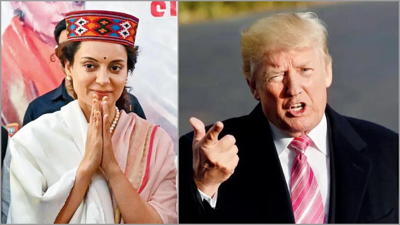કંગના રનૌત અને ડોનલ્ડ ટ્રમ્પની ફાઇલ તસવીર