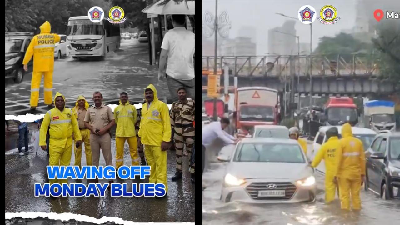 મુંબઈમાં વરસાદને લીધે પાણીમાં ફસાઈ ગાડીઓ (તસવીરો: સોશિયલ મીડિયા)