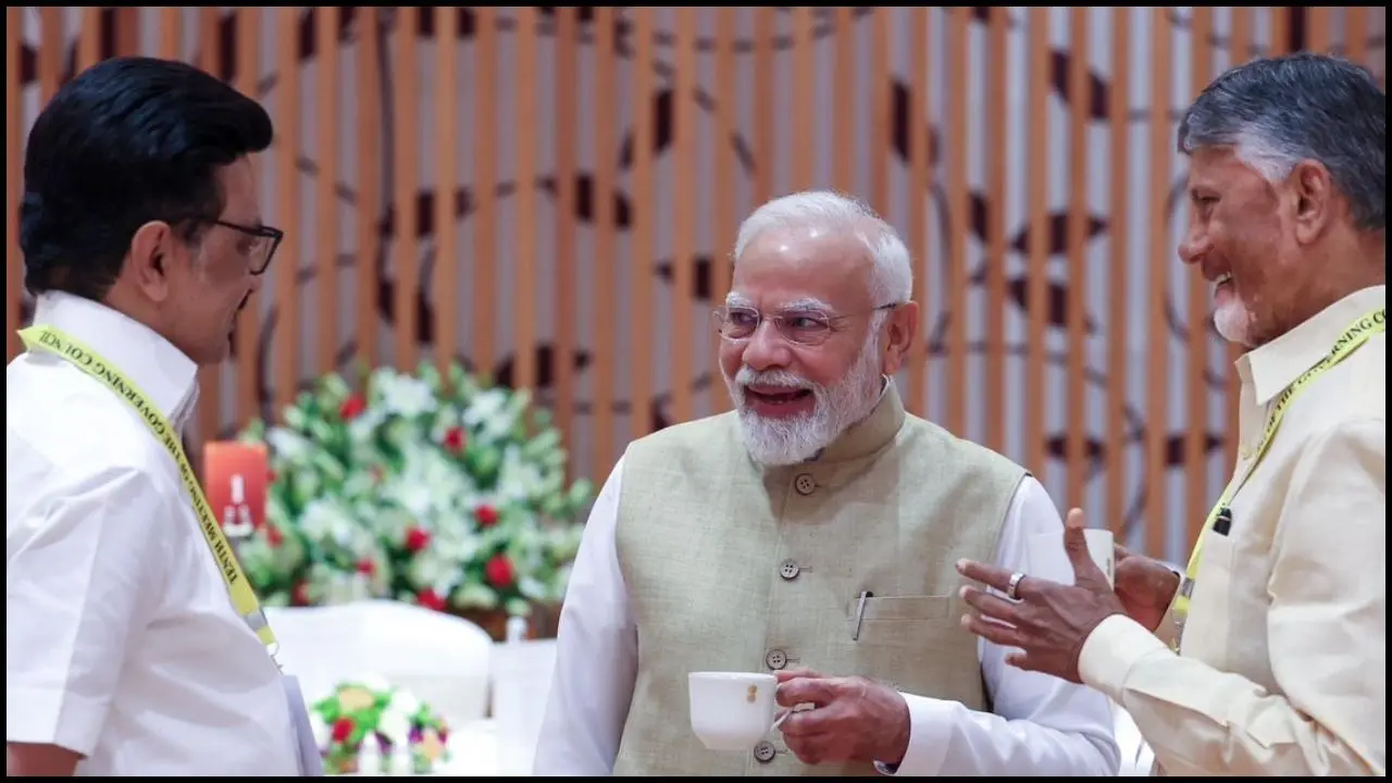  નરેન્દ્ર મોદીએ આજે ​​નીતિ આયોગની 10મી ગવર્નિંગ કાઉન્સિલની બેઠકમાં (તસવીર સૌજન્ય: નીતિ આયોગ)