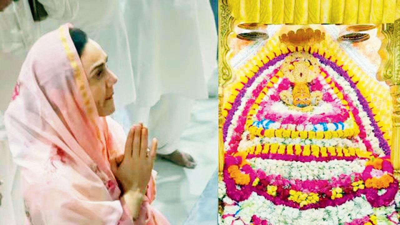 પ્રીતિ બ્રેક લઈને મંગળવારે રાજસ્થાનના સિકરમાં આવેલા ખાટૂ શ્યામજી મંદિર પહોંચી હતી