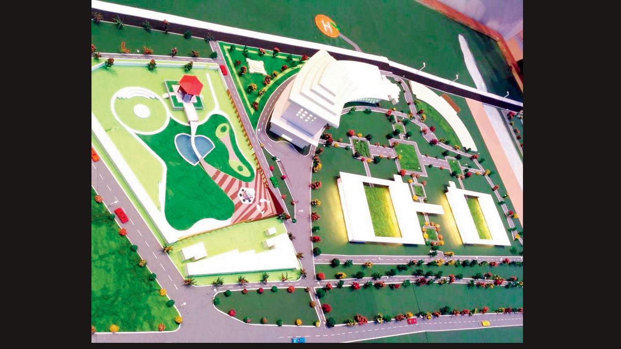 રામ કથા સંગ્રહાલયના પરિસરનું થ્રી-ડી મૉડલ.