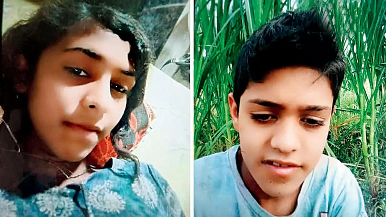 ગામના તળાવમાં જીવ ગુમાવનારાં ભાઈ-બહેન સાહિલ અને દિવ્યા જોશી.