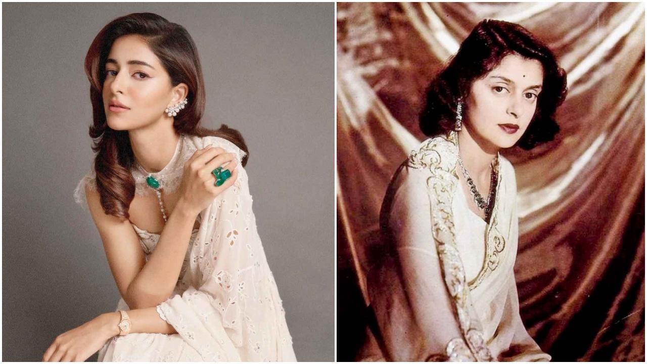 અનન્યાએ મહારાણી ગાયત્રીદેવીના લુકમાં ખાસ ફોટોશૂટ કરાવ્યું