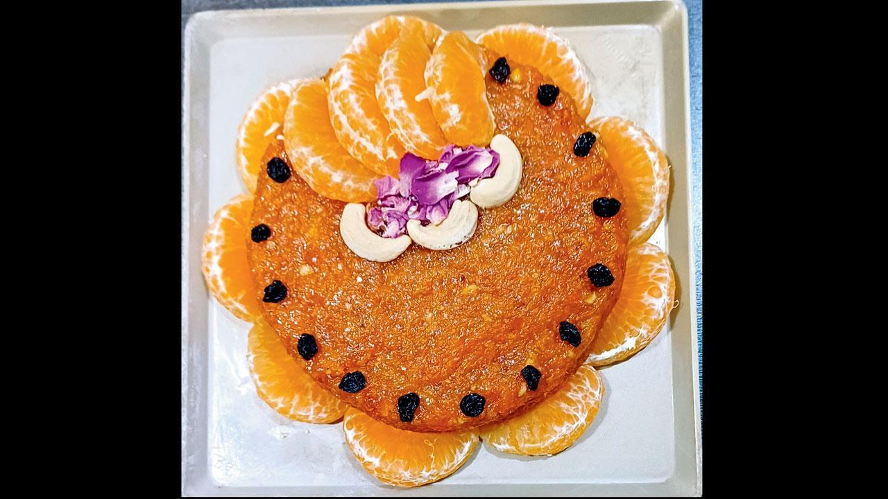 ફ્રેશ ઑરેન્જ બરફી કેક