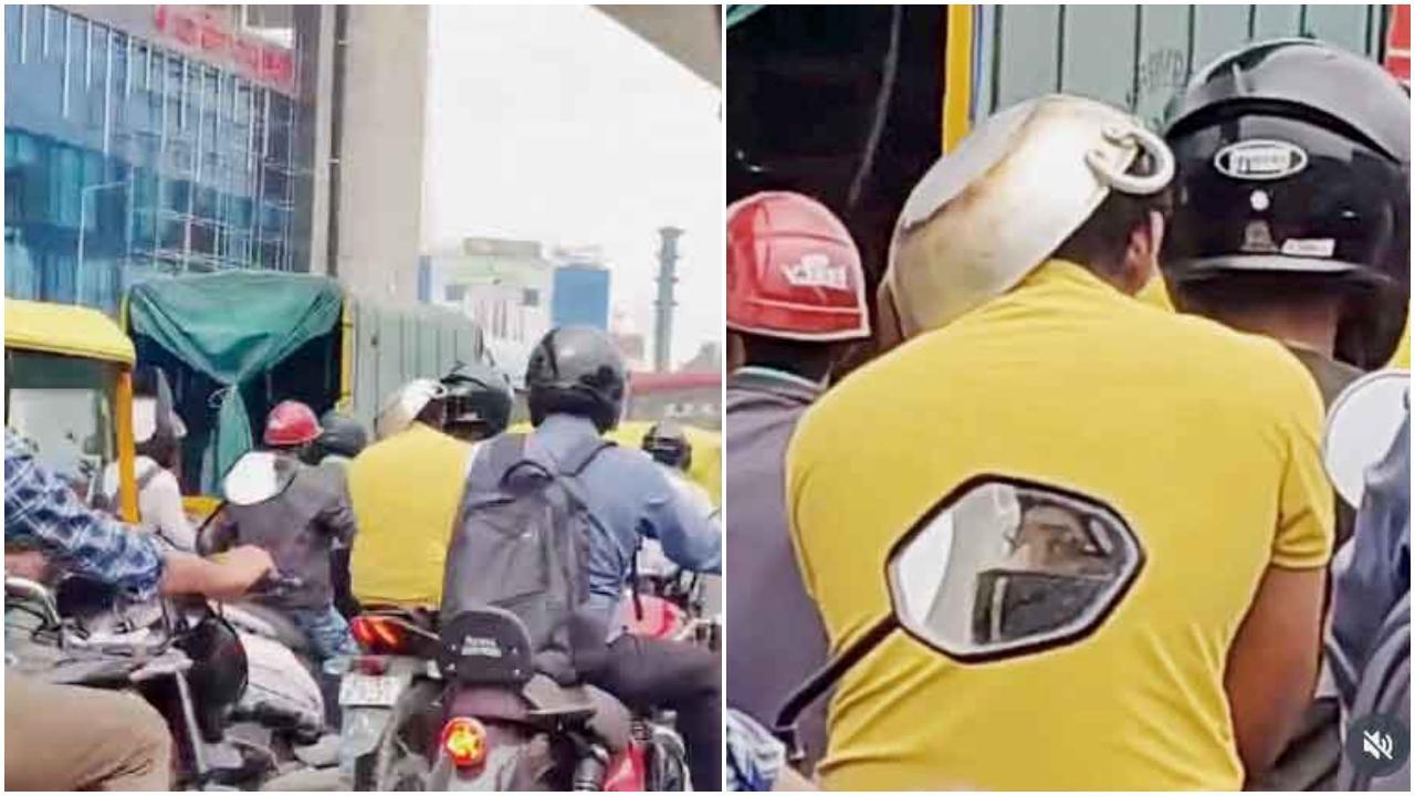 હેલ્મેટનું કામ કિચનની કડાઈથી લીધું