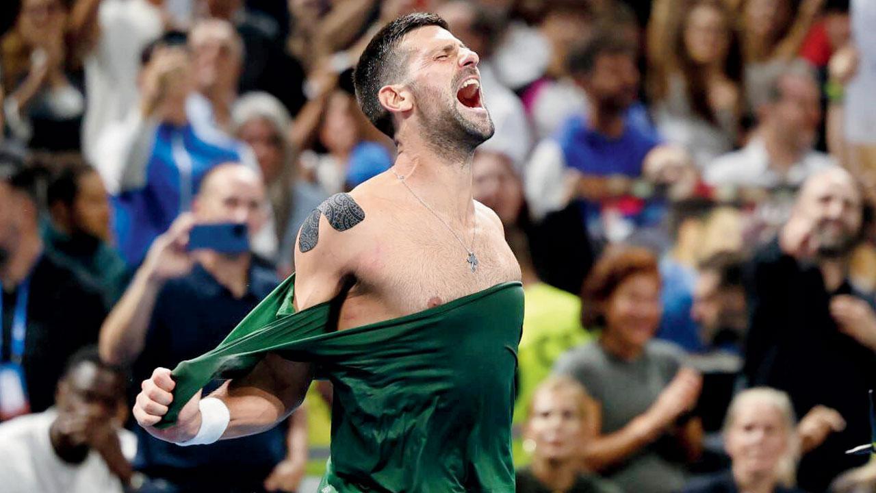 ટી-શર્ટ ફાડીને ચૅમ્પિયન બનવાની ઉજવણી કરી હતી નોવાક જૉકોવિચે