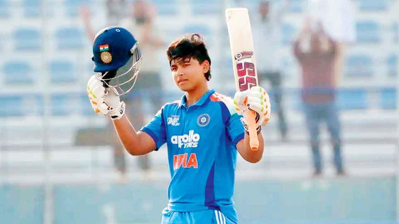 વૈભવ સૂર્યવંશીએ માત્ર ૪૨ બૉલમાં ૧૪૪ રન ફટકાર્યા